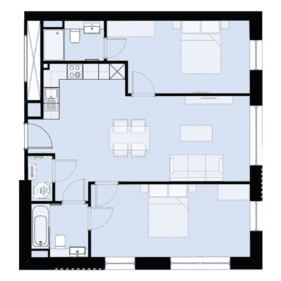 Southside Residencies 2-bed