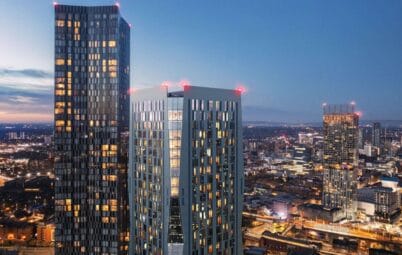 Contour Manchester external night time