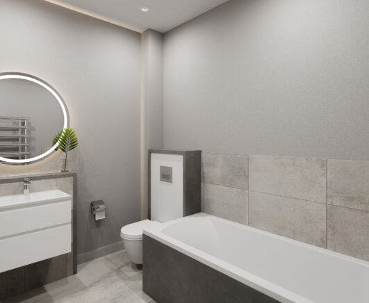 Parkside Place _ Elephant & Castle London _ Interior Bathroom 1 _ TKPG