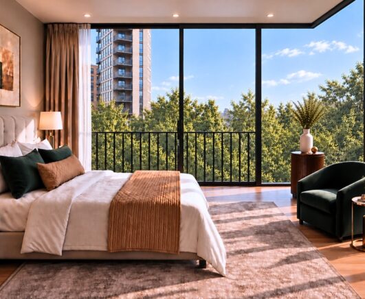 Parkside Place _ Elephant & Castle London _ Interior Bedroom 2 _ TKPG