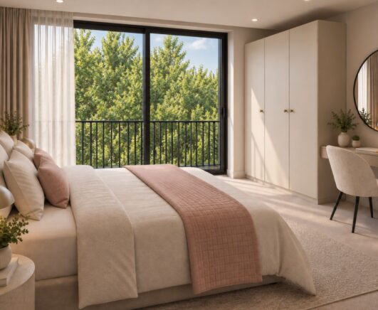 Parkside Place _ Elephant & Castle London _ Interior Bedroom 3 _ TKPG